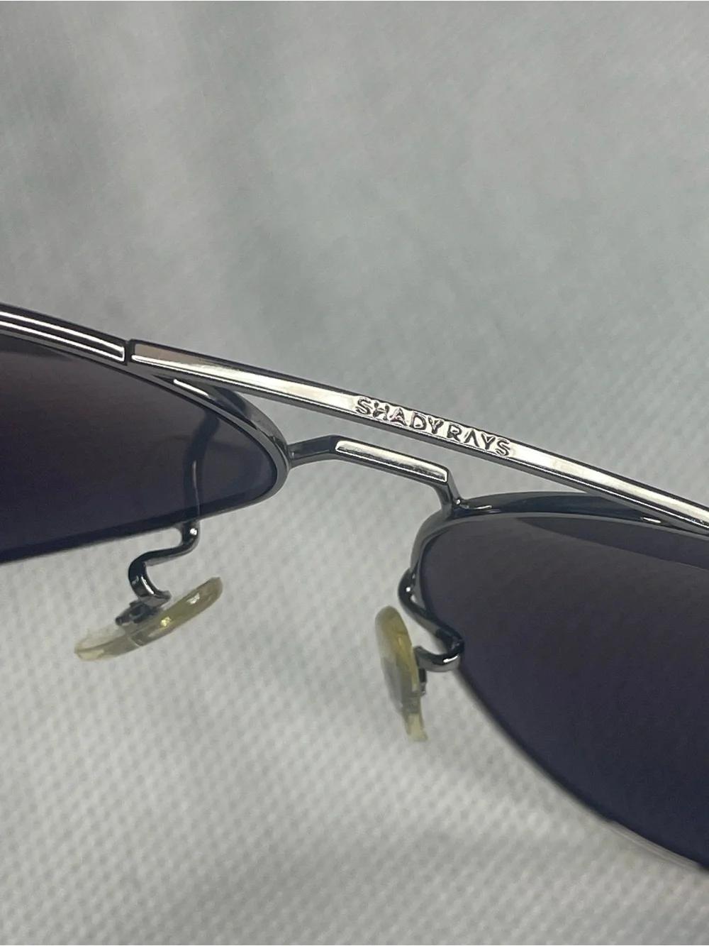 Shady Rays Classic Aviator Polarized Sunglasses Silver Metal Deep Blue Lenses